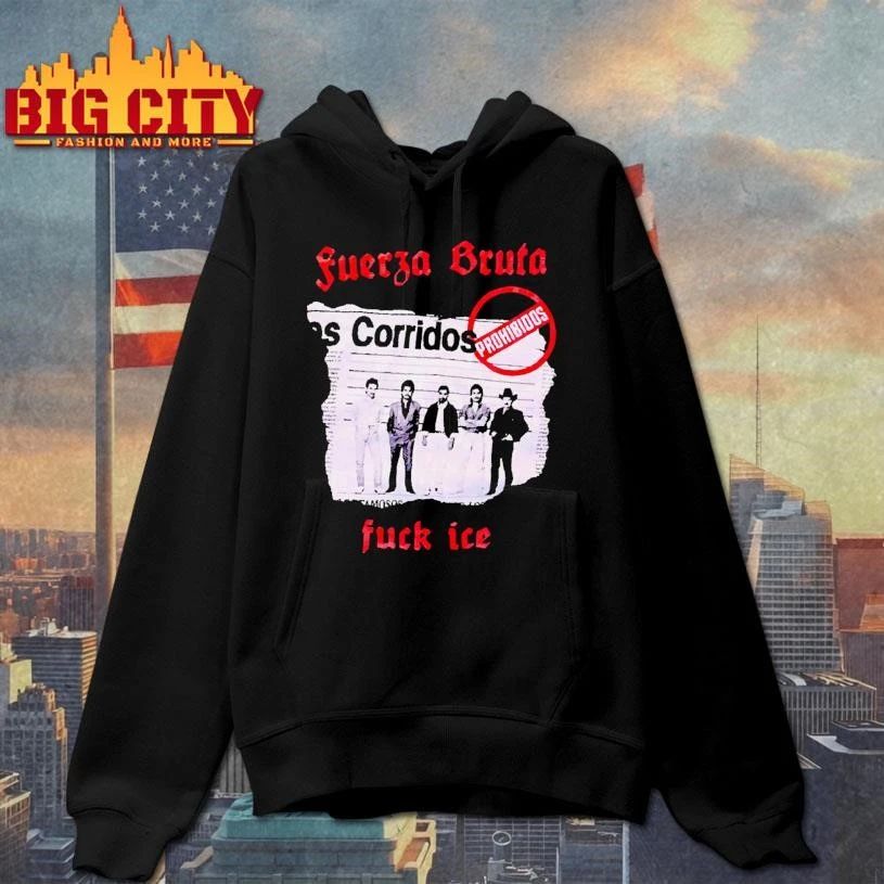 Fuerza Bruta Los Corridos Prohibidos Mexican Band Mugshot Newspaper Graphic Shirt