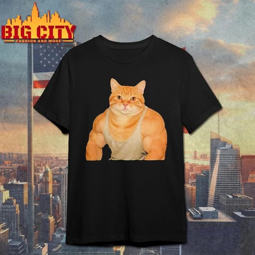 Muscular Cat Funny Shirt