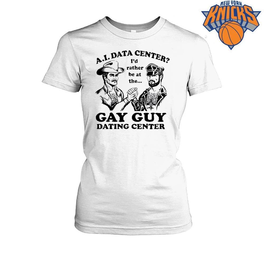 AI Data Center Id Rather Be At The Gay Guy Dating Center Retro Shirt