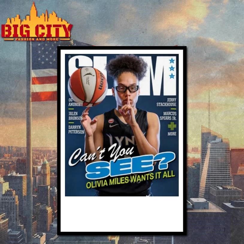 SLAM Magazine Olivia Miles Basketball Star Can’t You See Sports Fan T Shirt