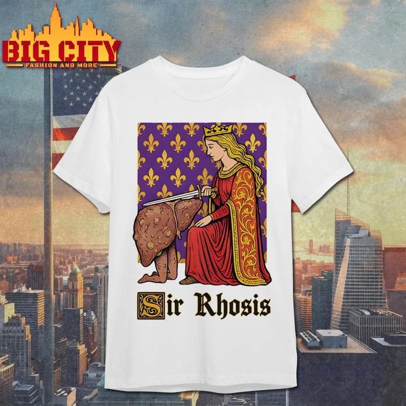 Funny Sir Rhosis Drinking Pun Graphic Shirt