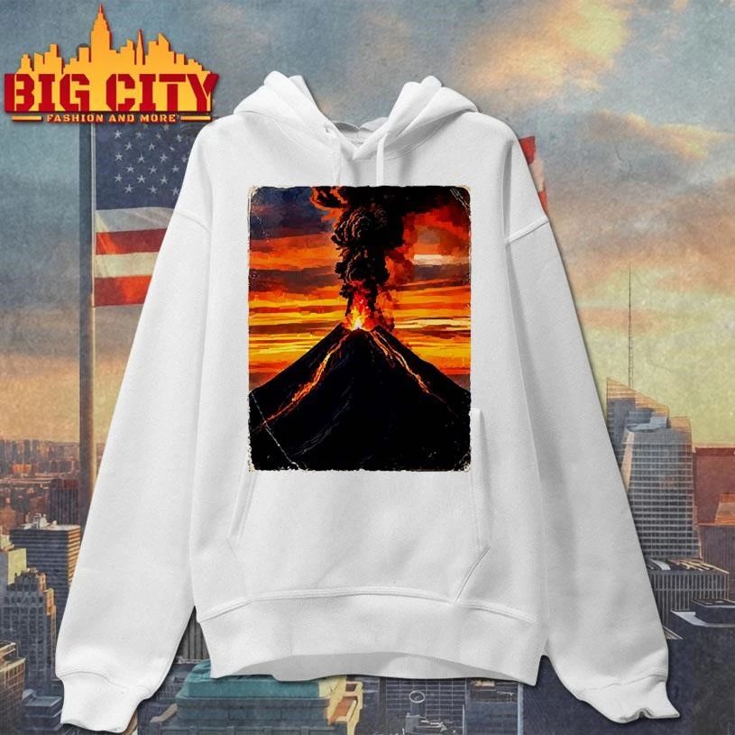 Volcanic Eruption Sunset Landscape volcano Shirt