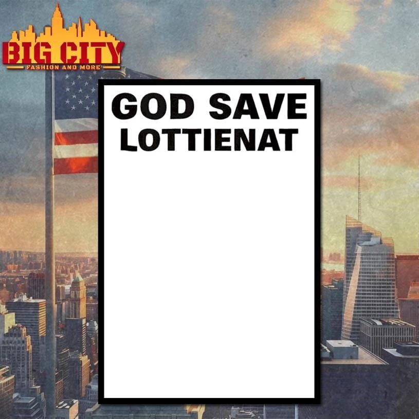 Sophie Thatcher God Save Lottienat graphic shirt
