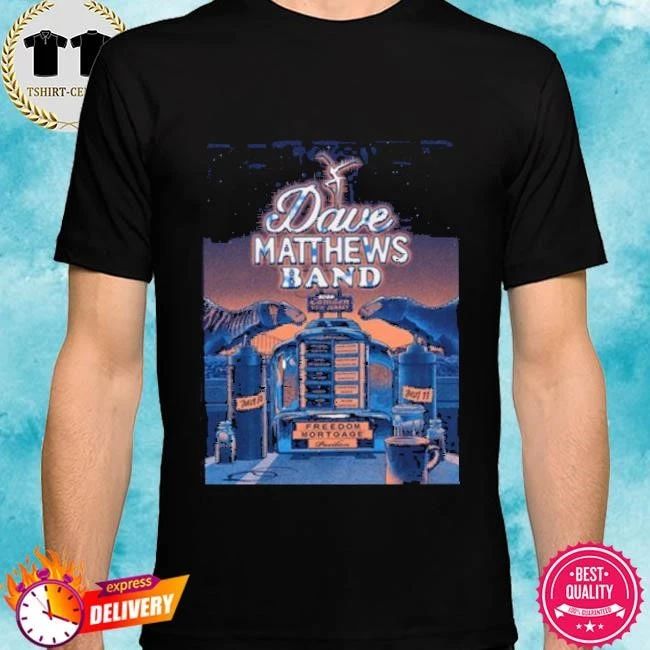 Dave Matthews Band Camden New Jersey 2026 Venue Poster At Freedom Mortgage Pavilion On July 10 And 11 2026 T-Shirt