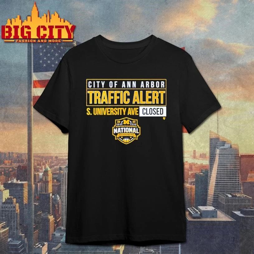 Michigan Wolverines MBB 2026 National Champions S. University Ave Closed Shirt