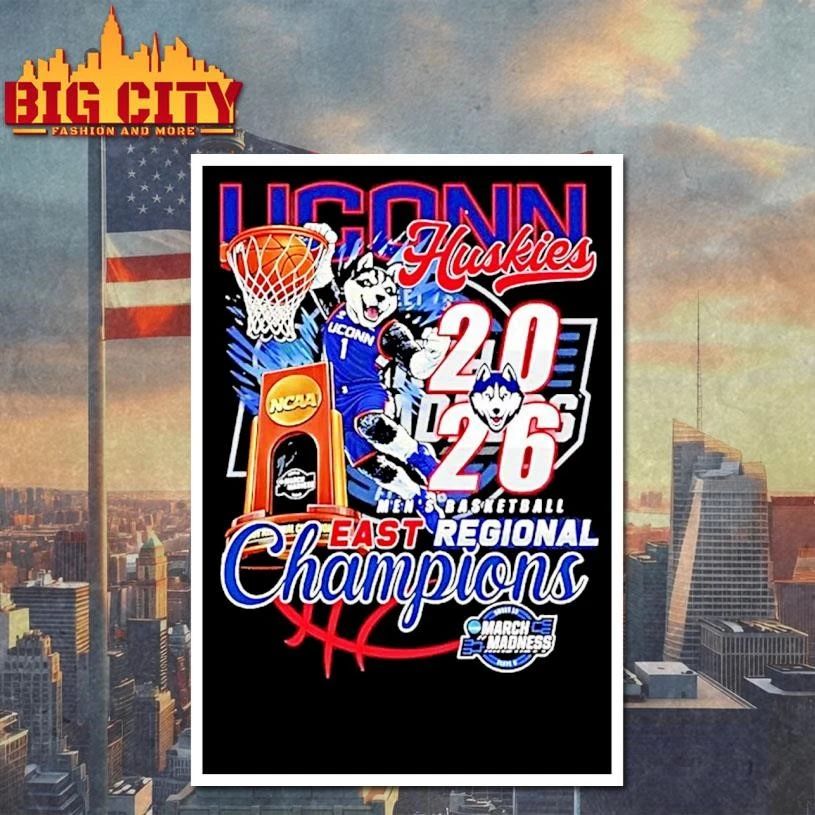 Uconn Mens Basketball 2026 East Regional Champions Mascot Shirt