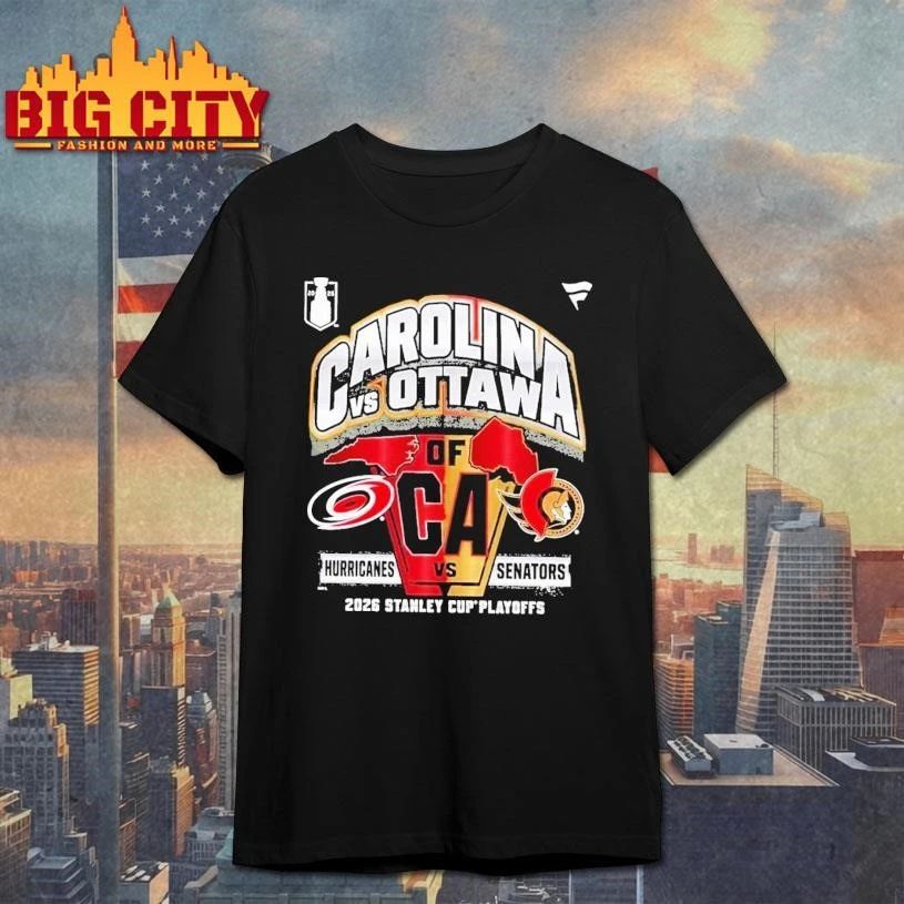 Carolina Hurricanes vs Ottawa Senators NHL 2026 Stanley Cup battle shirt
