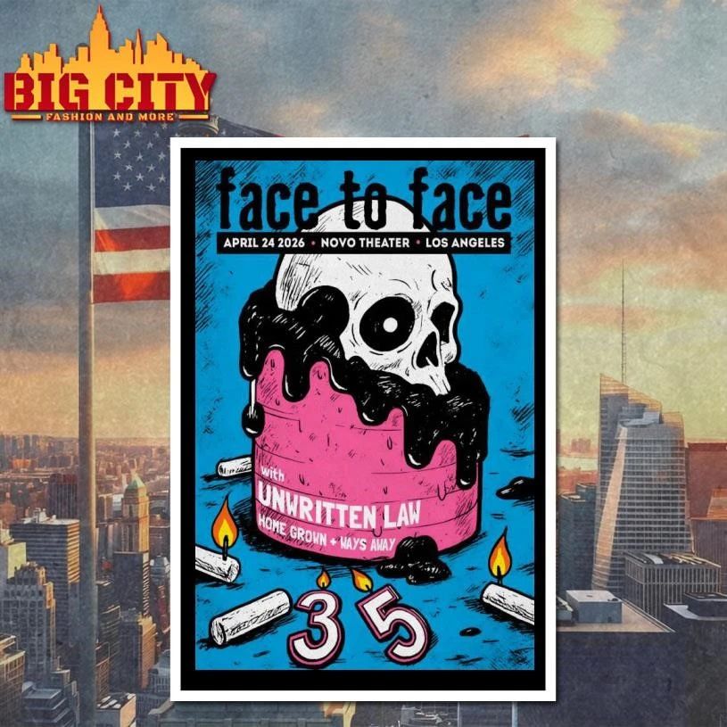 Face To Face Apr 24 2026 In Los Angeles CA Poster Shirt