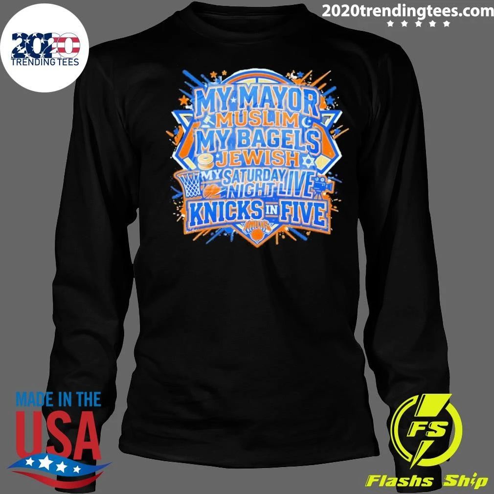 New York City Basketball My Mayor Muslim My Bagels Jewish My Saturday Night Shirt