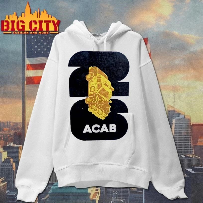 ACAB 1312 Broken Police Car Protest Aesthetic Graphic Shirt