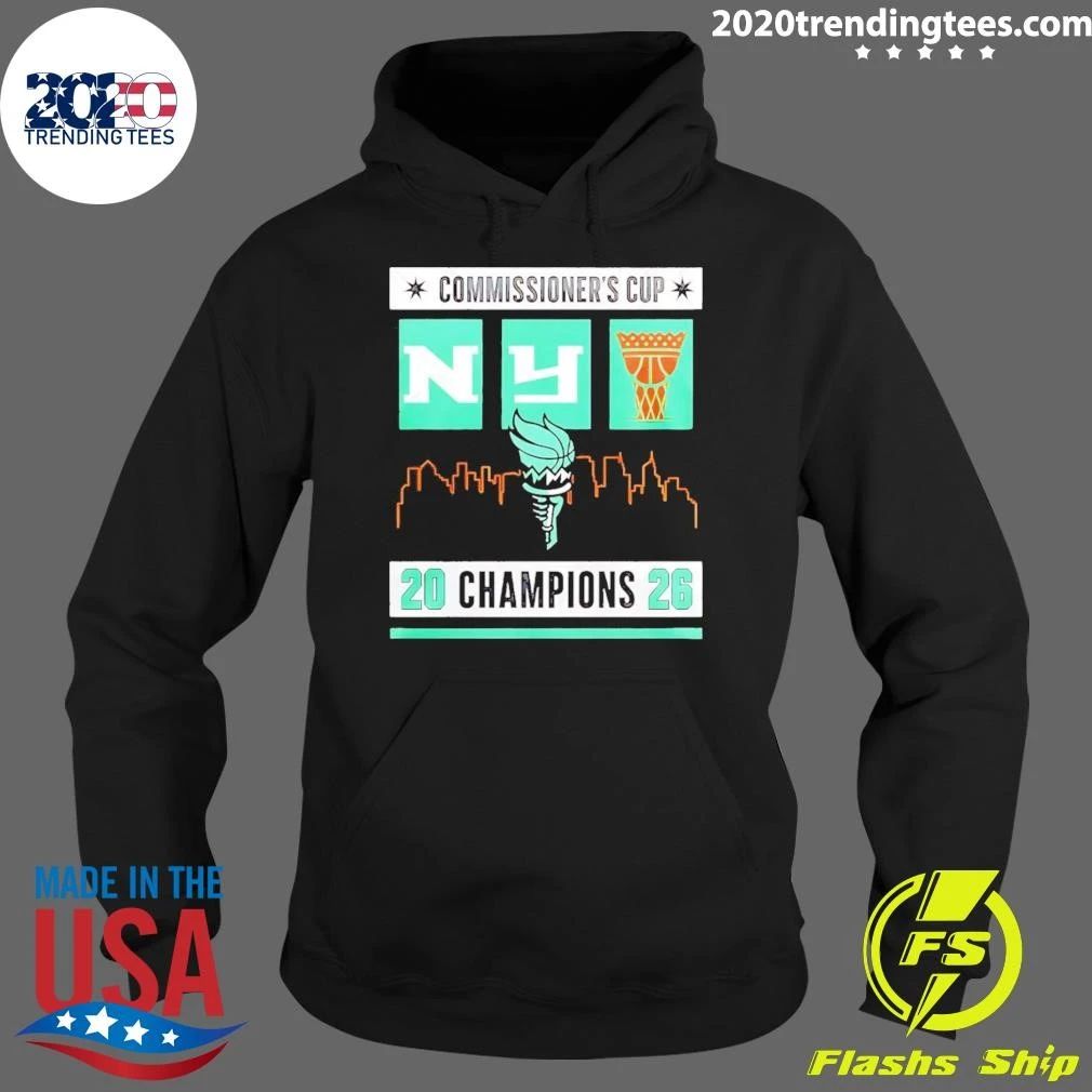 New York Liberty Commissioner’s Cup 2026 Champions Distressed Shirt