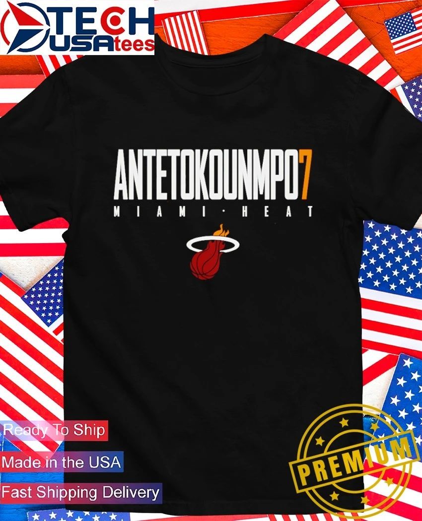 Giannis Antetokounmpo No. 7 Miami Heat Basketball Elite shirt
