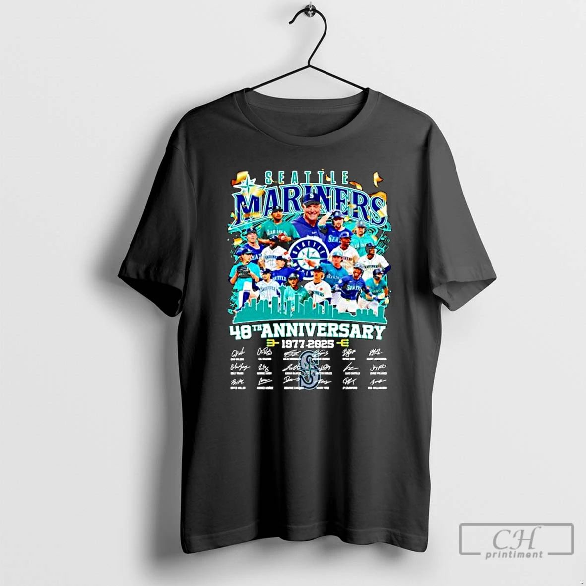 Classic Seattle Mariners 48th Anniversary 1977 2025 Thank You For The Memories Signatures Ornaments
