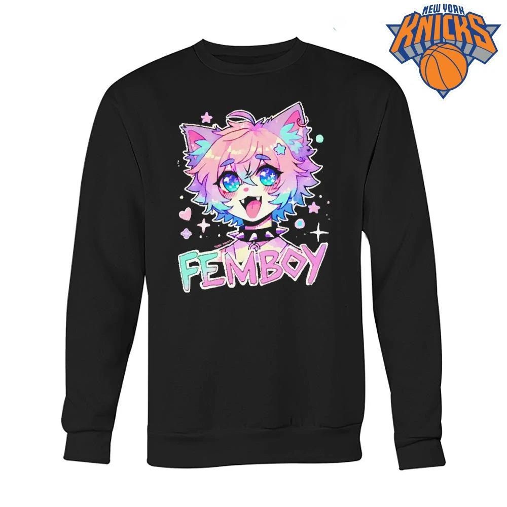 Cute Femboy Pastel Anime Cat Boy Aesthetic Graphic Shirt
