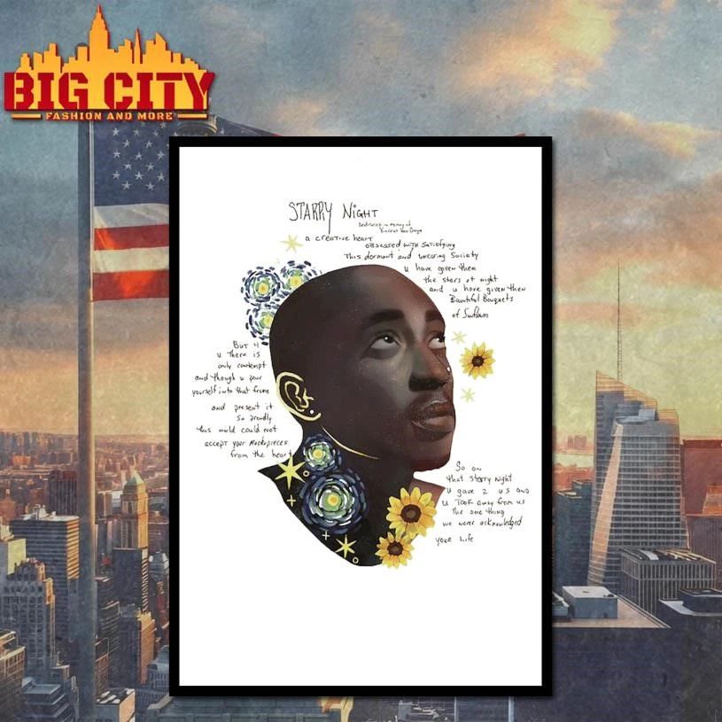 2Pac Starry Night Beige Legend Shirt