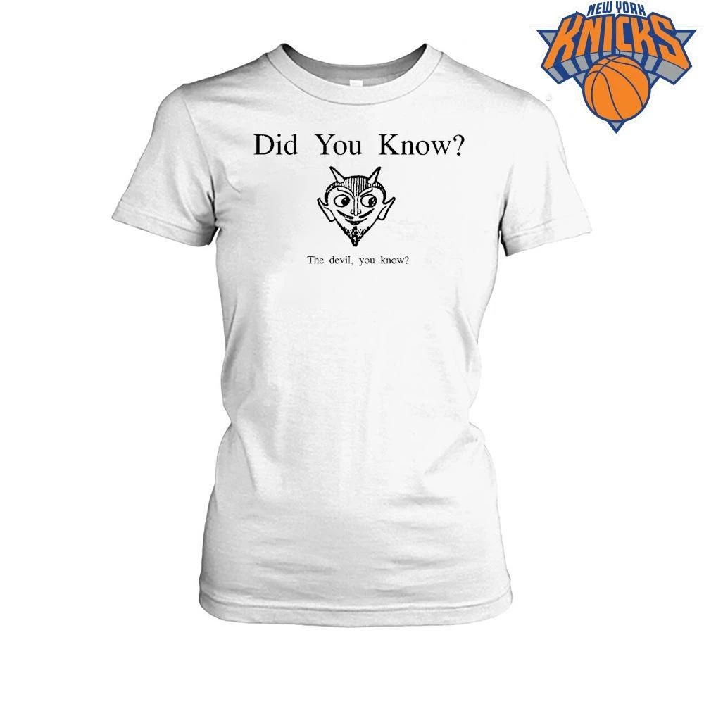 Did You Know The Devil You Know Vintage Creepy Devil Face Joke Shirt