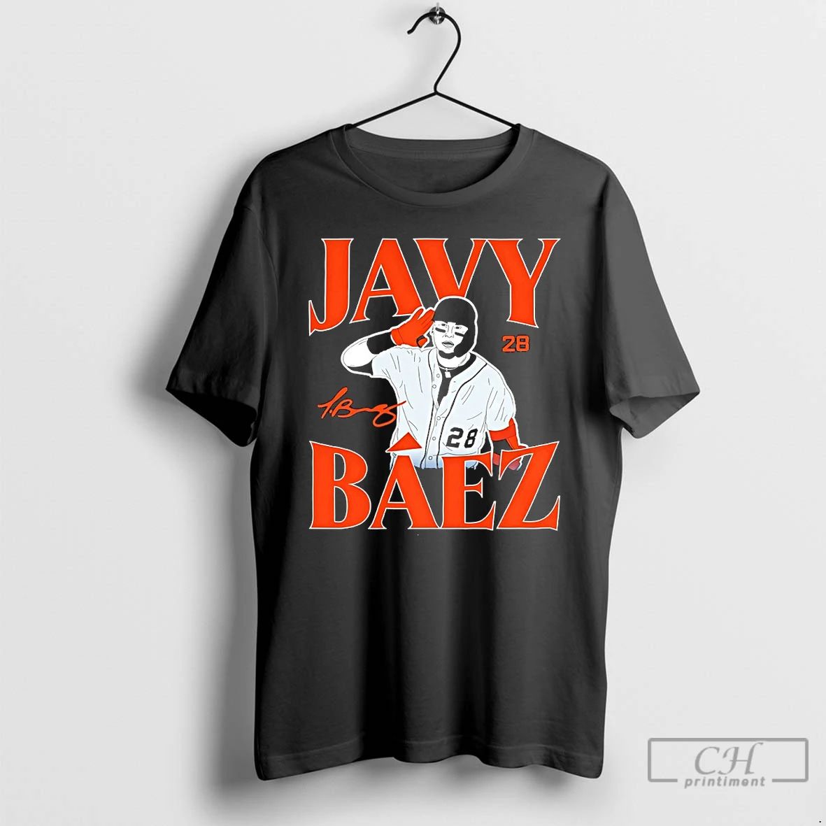 Classic Javier Baez 28 Detroit Tigers Signature T Shirts