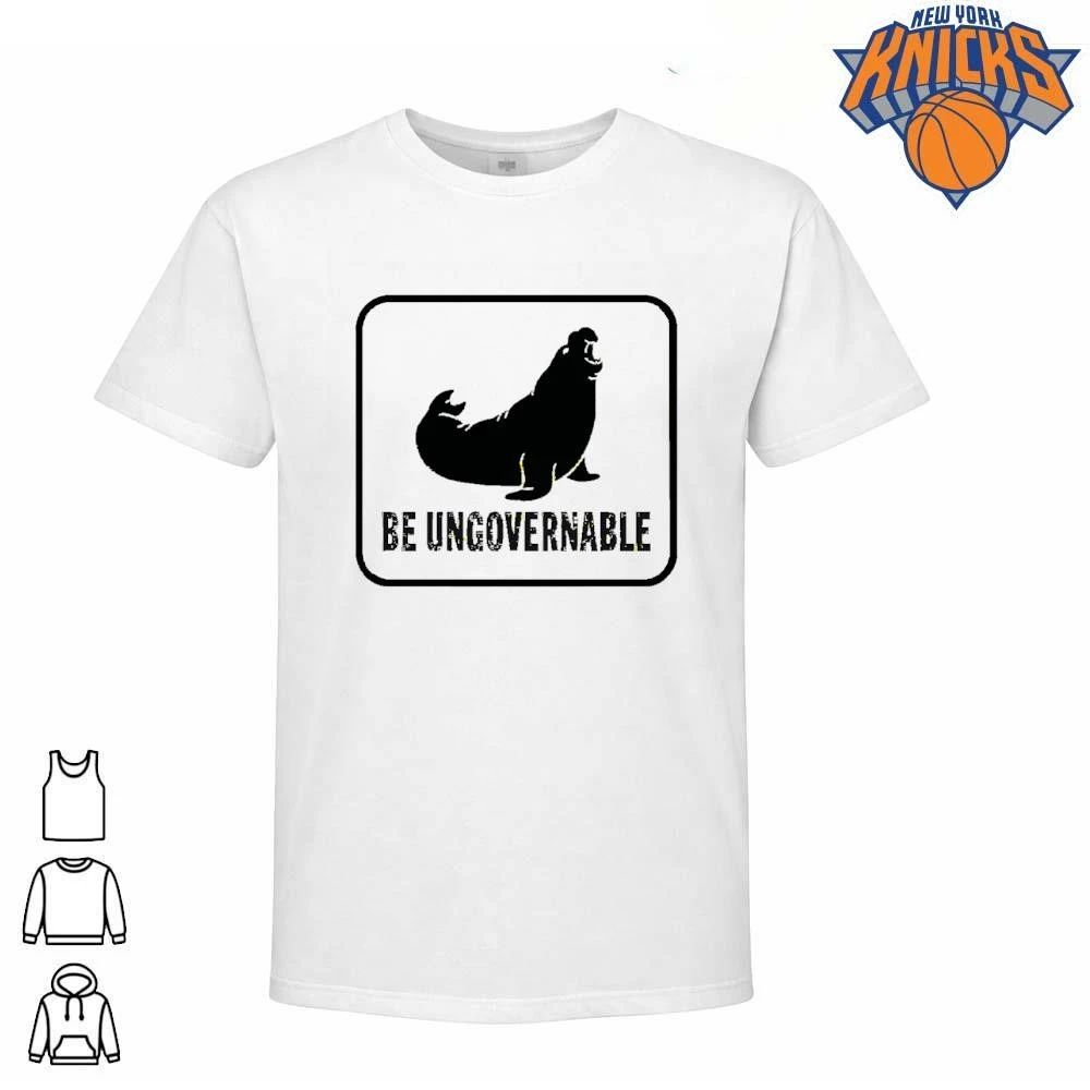 Be Ungovernable Walrus Meme Funny Yellow Warning Sign Shirt