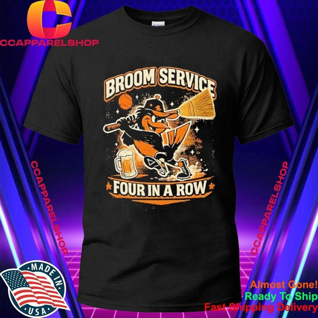 Orioles Broom Service Four In A Row Shirt