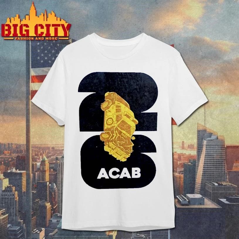 ACAB 1312 Broken Police Car Protest Aesthetic Graphic Shirt