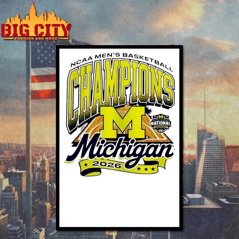 Michigan Wolverines 2026 Men’s Basketball National Champions stadium Shirt