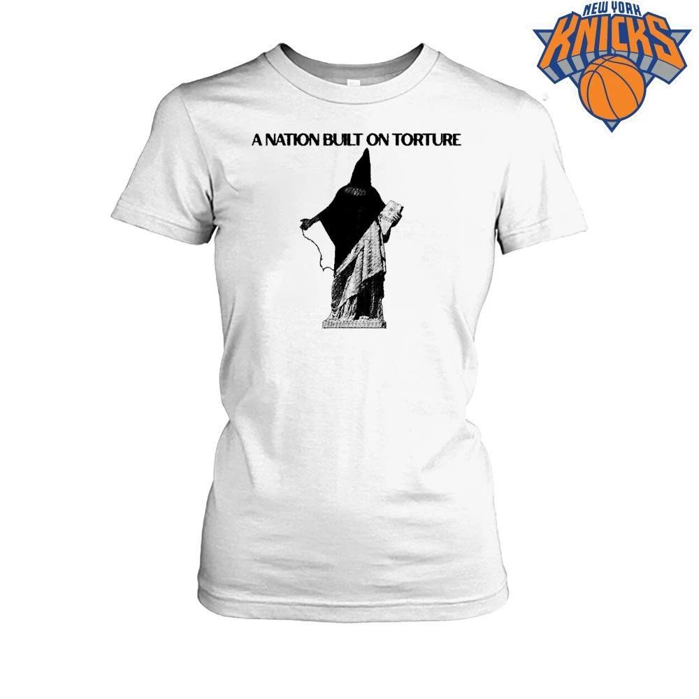 A Nation Built On Torture Historical Political Statement Dark Art Graphic Shirt