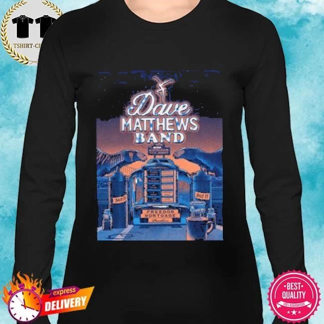 Dave Matthews Band Camden New Jersey 2026 Venue Poster At Freedom Mortgage Pavilion On July 10 And 11 2026 T-Shirt
