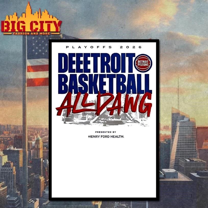 Detroit Pistons Basketball Playoffs 2026 Nba All Dawg Henry Ford Health Shirt