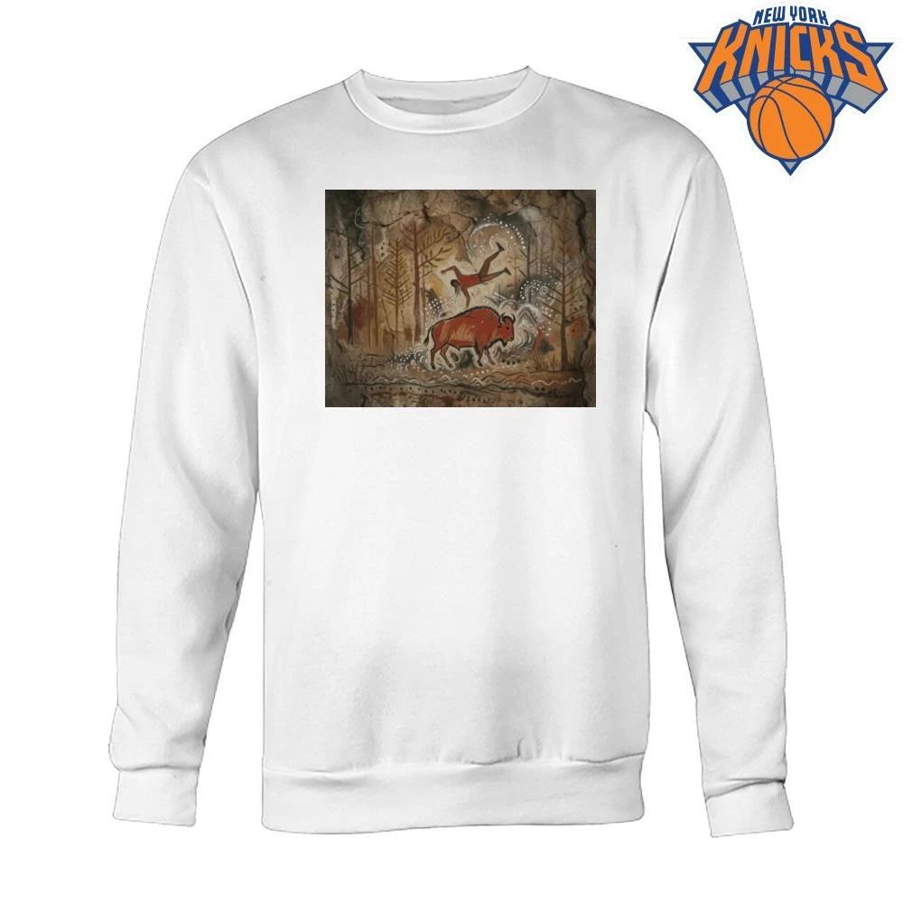 Ancient Cave Painting Bison Hunter Primitive Art Aesthetic Shirt