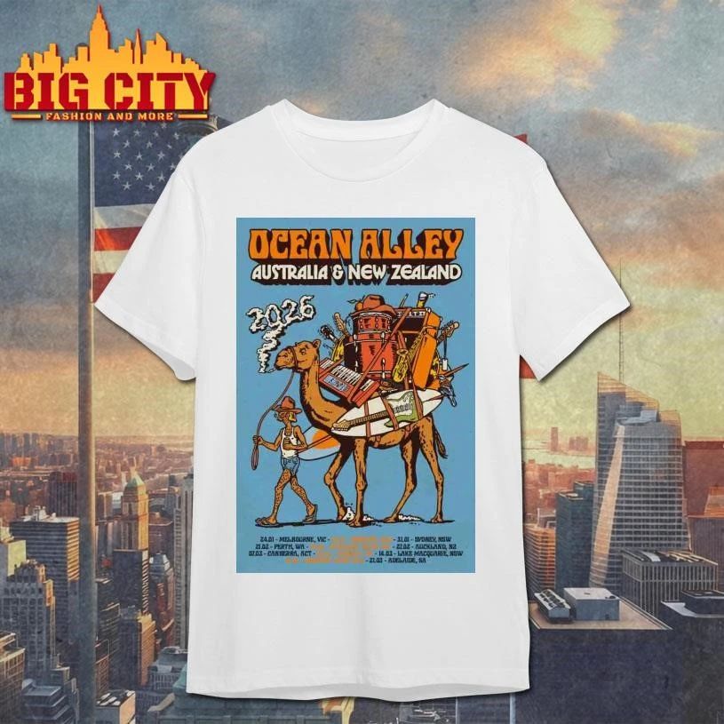 Ocean Alley 2026 AUS NZ Tour Limited Holographic Tour Poster Blue Shirt