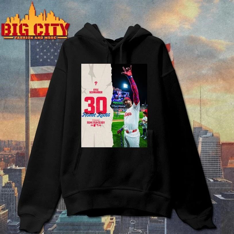 Kyle Schwarber 30 Home Runs Philadelphia Phillies Home Run Derby T Shirt