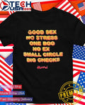 Good sex no stress one boo no ex small circle big checks shirt