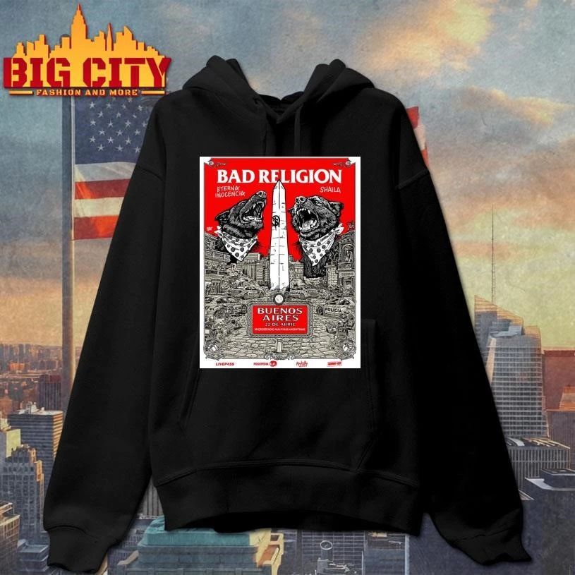 Bad Religion Buenos Aires Argentina 2026 Event Poster On April 22 2026 Home Decor Poster Shirt