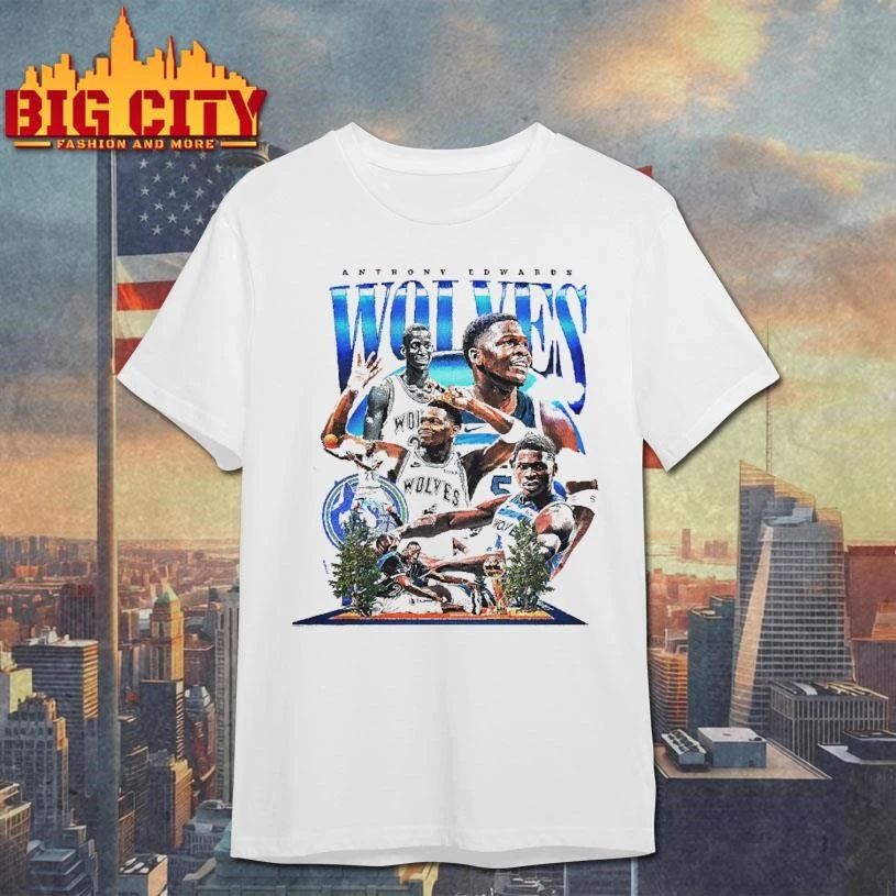 Anthony Edwards Wolves Minnesota Basketball Graphic shirt