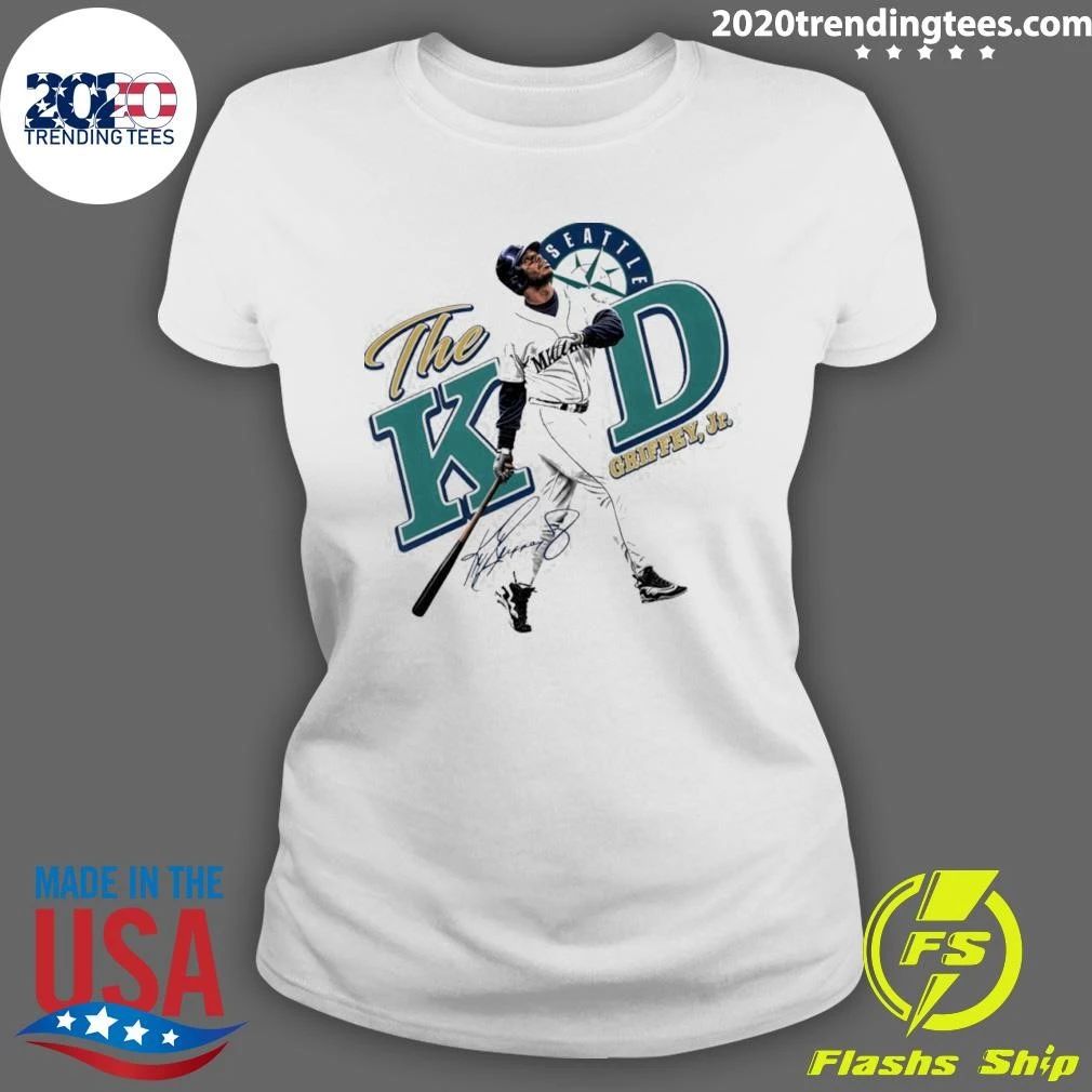 Ken Griffey Jr. Seattle Mariners Baseball The Kid Signature Shirt