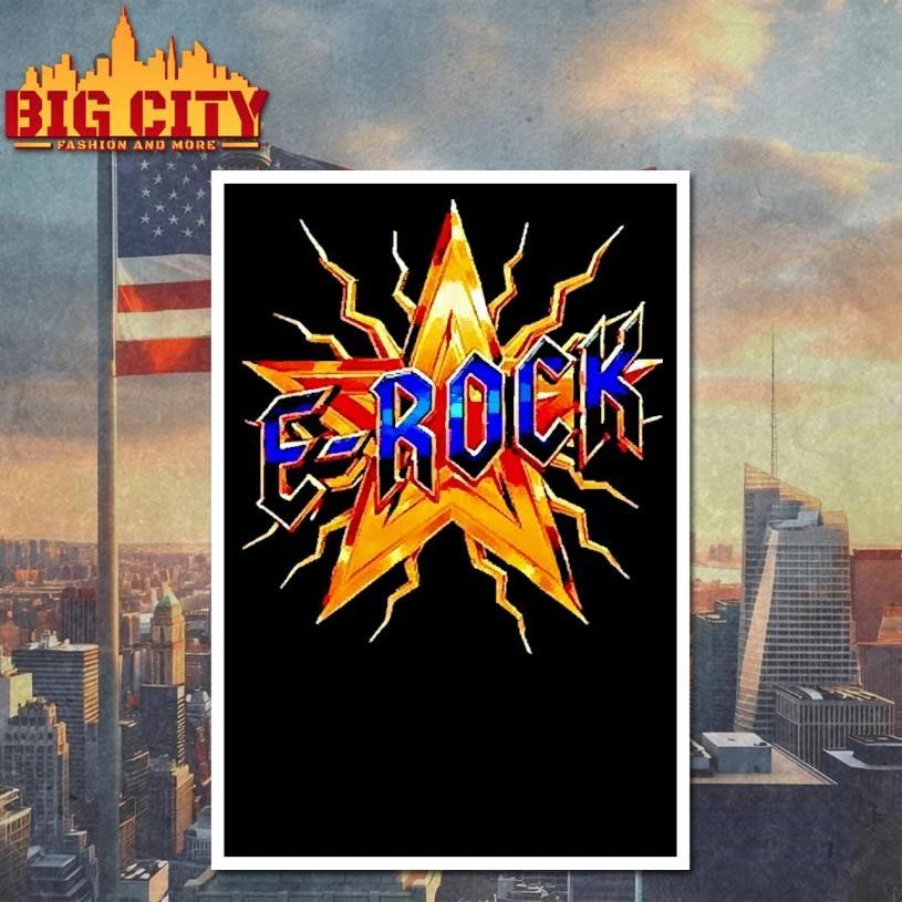 E Rock Gold Star Graphic Shirt
