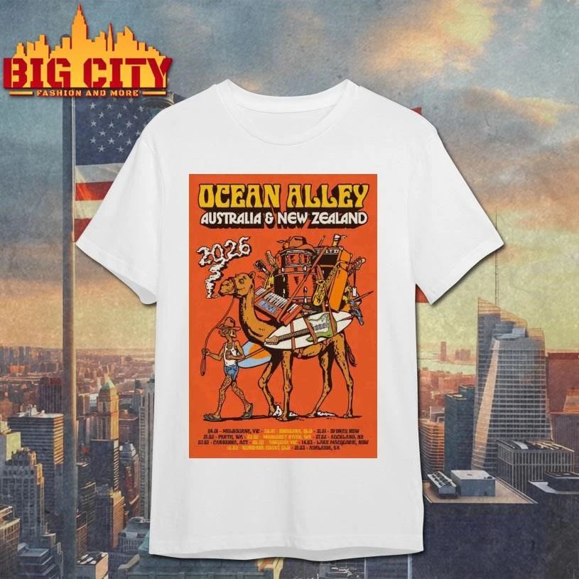 Ocean Alley 2026 AUS NZ Tour Limited Holographic Tour Poster Shirt