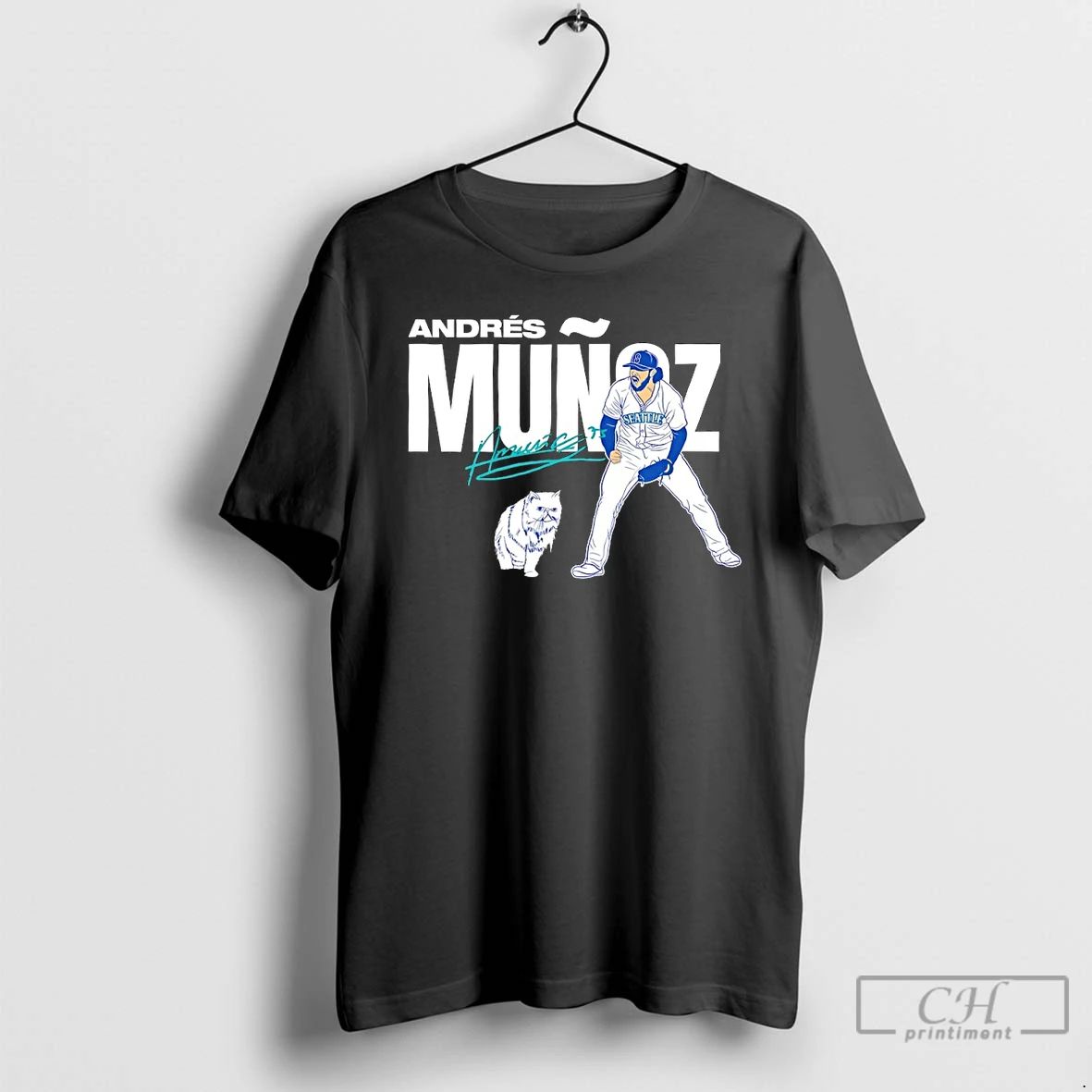 Classic Seattle Mariners Baseball Andres Munoz Signature T Shirts