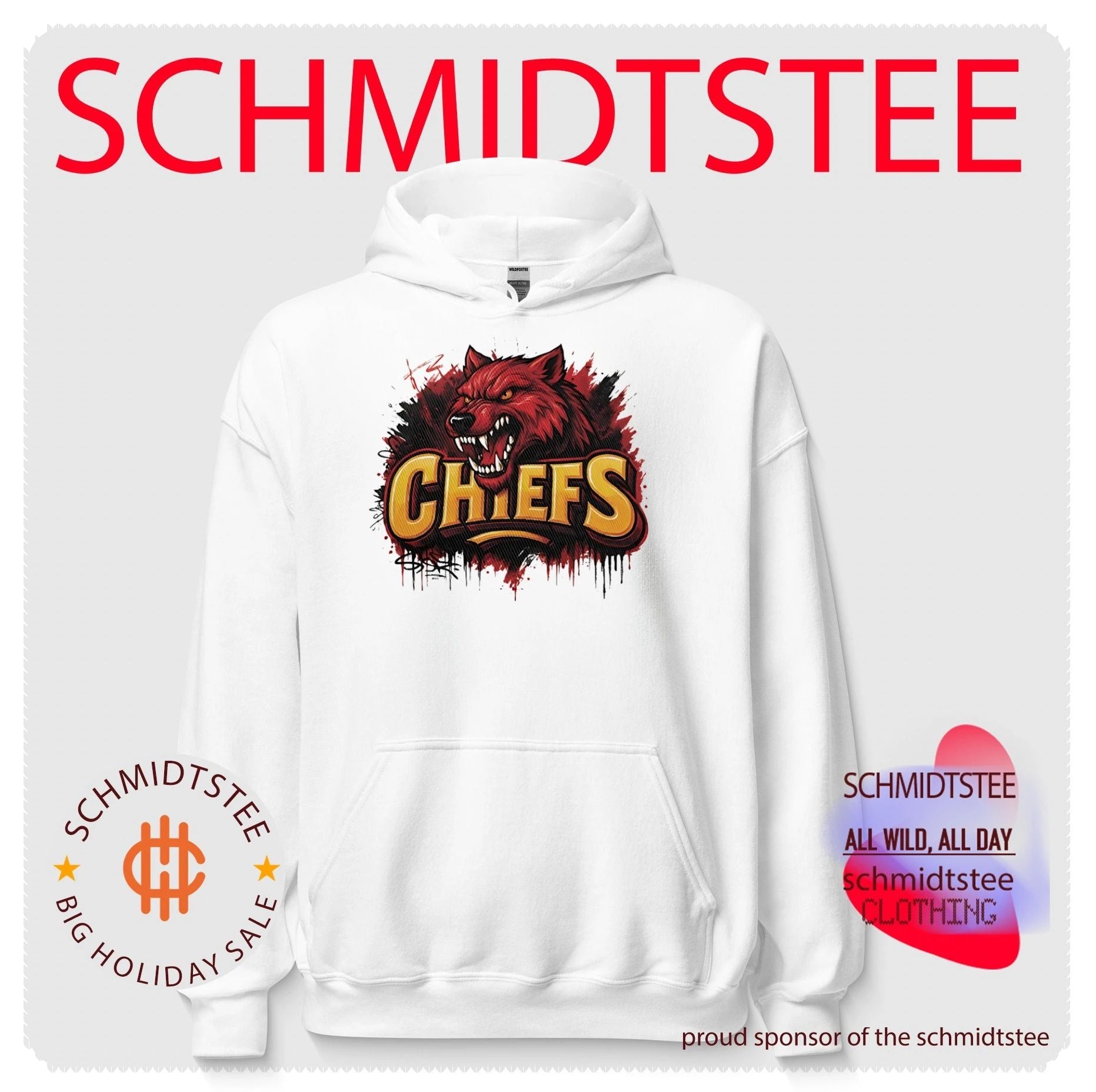 Kansas City Chiefs Distressed Wolf Logo mascot shirt