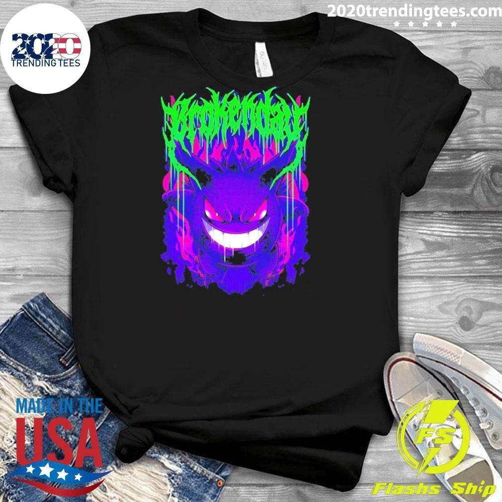 Gengar Brokenday Shadow Ball Bootleg Style Shirt