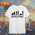 Human Evolution to Female Dominatrix BDSM Kink Humor Silhouette Graphic Shirt