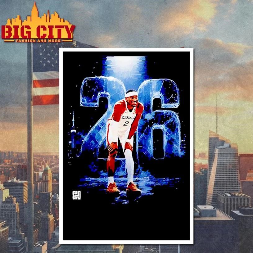 Shai Gilgeous-Alexander Canada Basketball 2026 Poster T Shirt