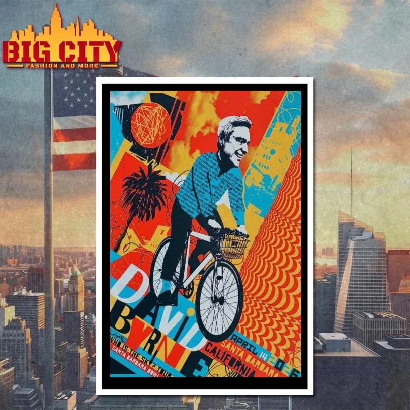 David Byrne Apr14 2026 Santa Barbara Tour Poster Shirt