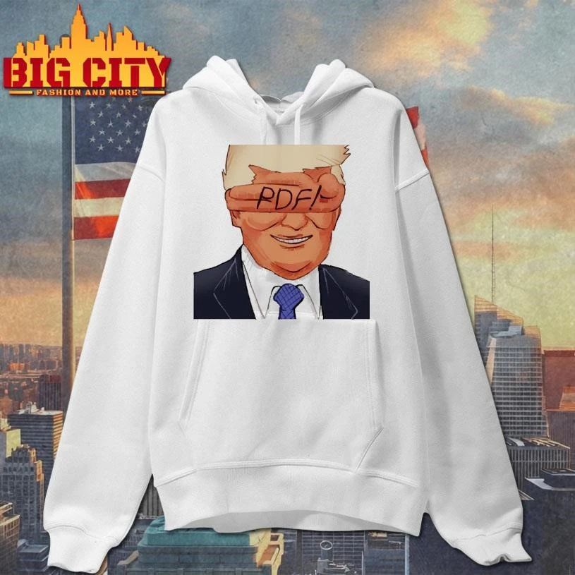 Funny Trump PDF Blindfold Political Cartoon Meme Shirt
