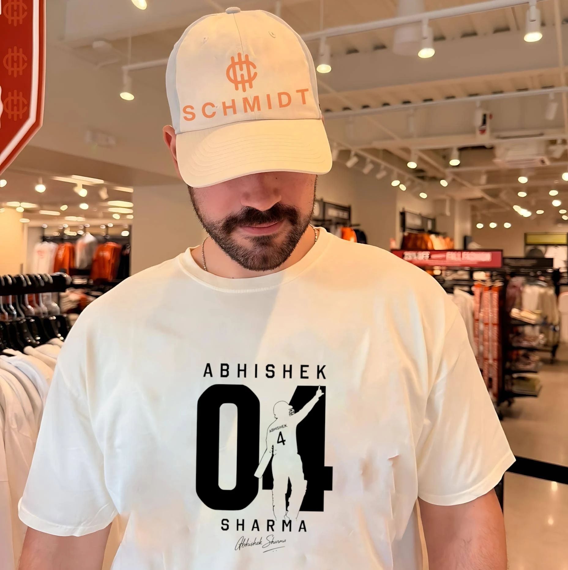 Abhishek Sharma No 4 Signature Cricket Indian Cricketer shirt