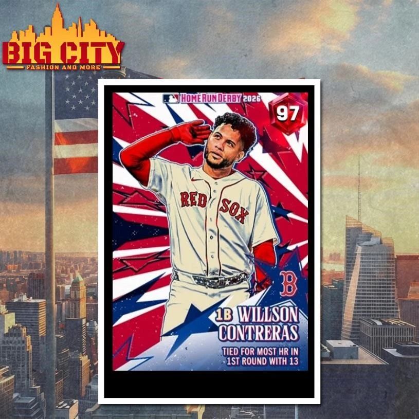 Boston Red Sox Willson Contreras 1B Home Run Derby 2026 Baseball Fan Shirt