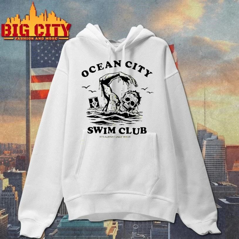 Ocean City Swim Club Zombie Toxic Waste Toxic Avenger Biohazard Mutant Mutant Swimming shirt