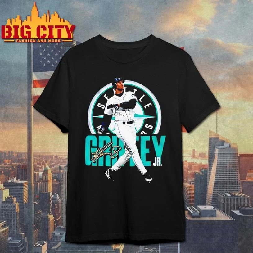Ken Griffey Jr Seattle Mariners MLB pose Signature Shirt