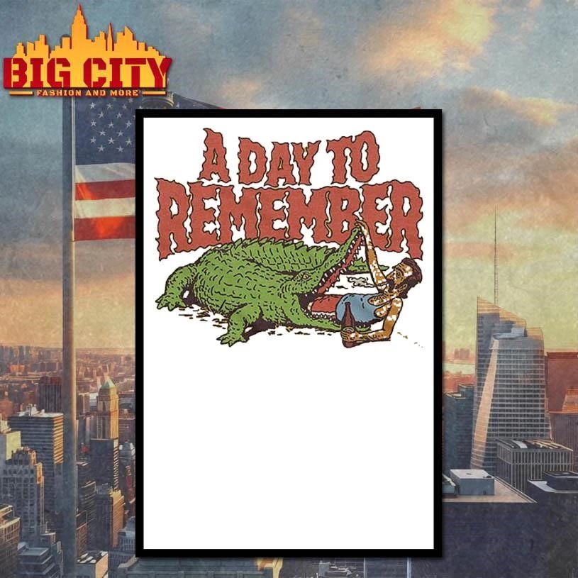 A Day To Remember 2026 Australia And New Zealand Tour Merch Crocodile Art Shirt
