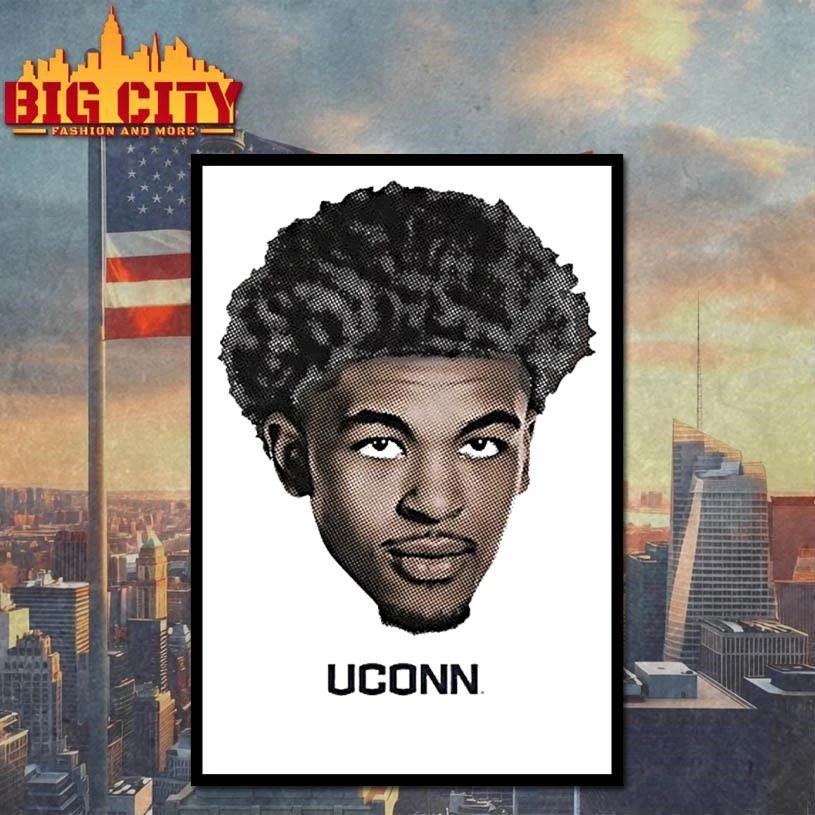 Viuryvtw Jaylin Stewart Uconn Huskies Mens Basketball Big Head Graphic Shirt